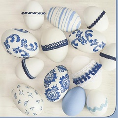 Salveta za dekupaž Blue Style Easter Eggs - 1kom