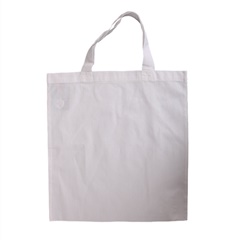 Pamučna torba sa kratkom ručkom, bela 38 x 42 cm