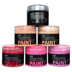 Set boja za tamni tekstil Profil - Lady in Red 6 x 50 ml