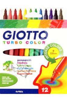 Flomasteri GIOTTO TURBO COLOR - 12 boja