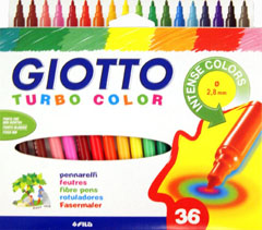 Flomasteri GIOTTO TURBO COLOR - 36 boja