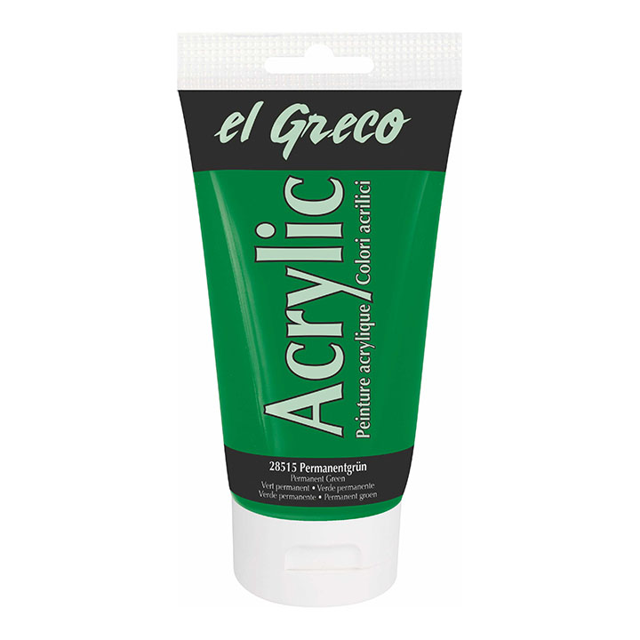 Akrilna boja El Greco 150 ml Permanent Green 