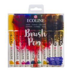 Akvarel olovke Ecoline Brush Pen Dark | Set od 10 komada