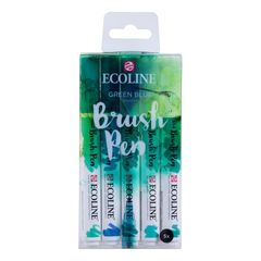 Akvarel olovke Ecoline Brush Pen Green Blue | Set od 5 komada