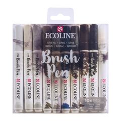Akvarel olovke Ecoline Brush Pen Greys | Set od 10 komada