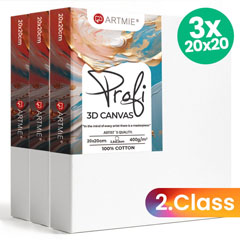 ARTMIE 3D platna set od 3 dela - 2. kvalitet - 20x20 cm
