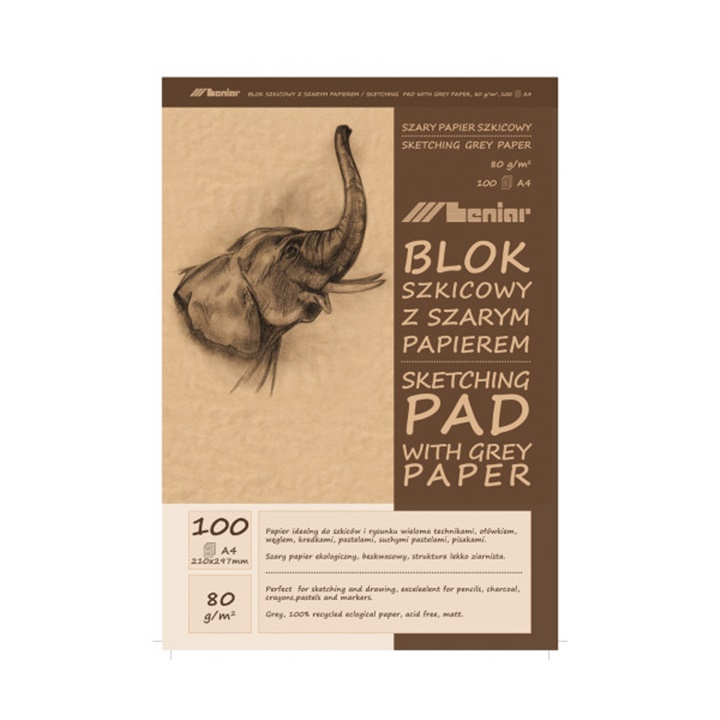 Blok za skiciranje 50 (100) sivo-braon listova