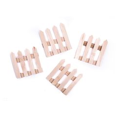 Drvena dekorativna ograda 60 x 62 mm - 4 kom.