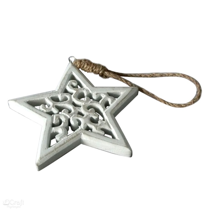 Drveni ornament Zvezda 11.5 cm