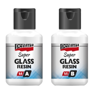 Čista smola Super Glass Pentart 1:1 - 2 x 40 ml