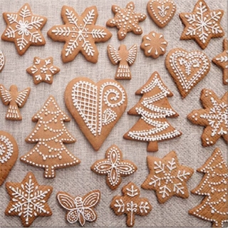 Salveta za dekupaž Sweet Gingerbreads - 1 kom