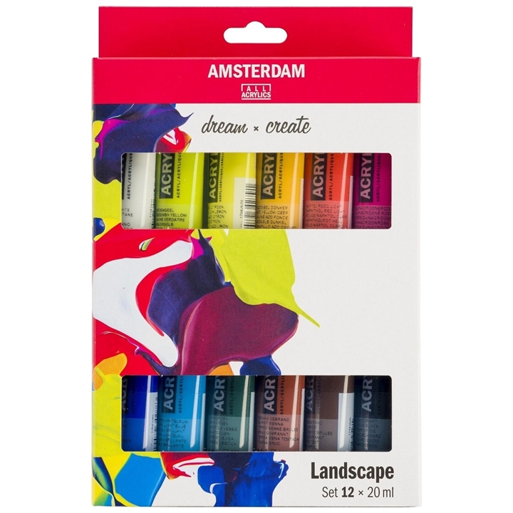 Set akrilnih boja AMSTERDAM dream and create Landscape 12 x 20 ml