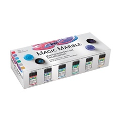 Set boja za mermerni efekat Kreul Magic Marble Metallic 6x20 ml