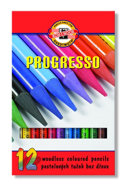 Set pastelnih olovki u lakovanom omotu PROGRESSO - 12-delni