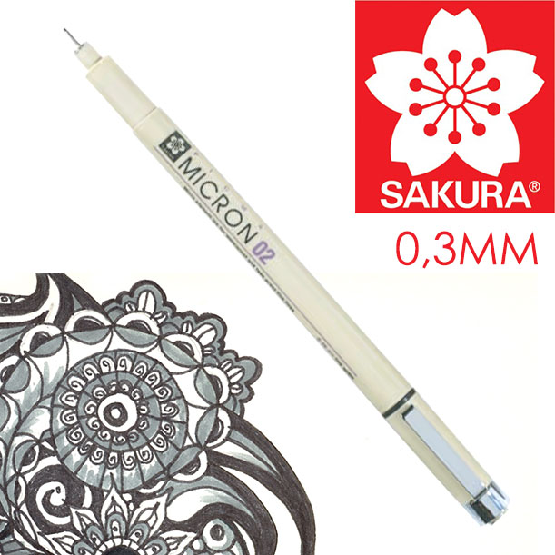 Flomaster za tehničko crtanje SAKURA Pigma Micron BLACK  - razne debljine