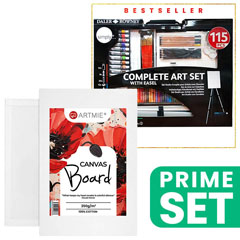 Veliki umetnički set START sa ARTMIE platnom na kartonu